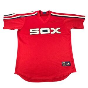 Chicago White Sox Majestic Jersey Mens XL Red Cooperstown Collection Throwback